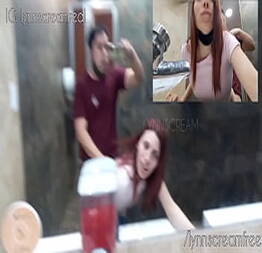 Risky public fuck at mc donalds bathroom until cum in ass lynnscreamreal public adventures